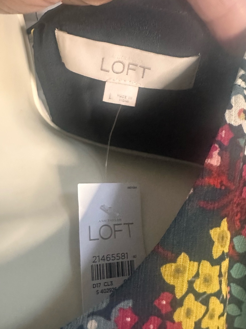LOFT Floral Dress in Teal, Maroon & Mustard - Picture 3 of 6